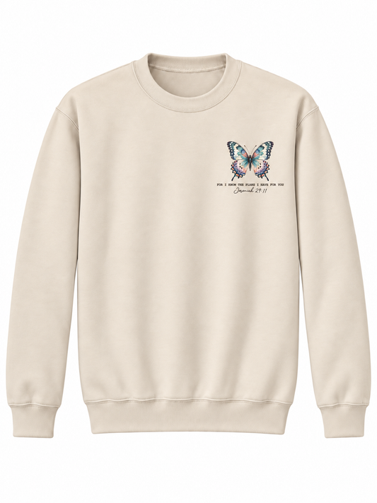 For I Know the Plans Jeremiah 29:11 Crewneck Sweatshirt