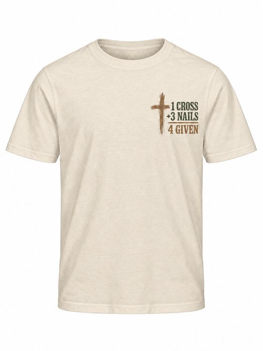 One Cross Three Nails Forgiven Christian T-Shirt
