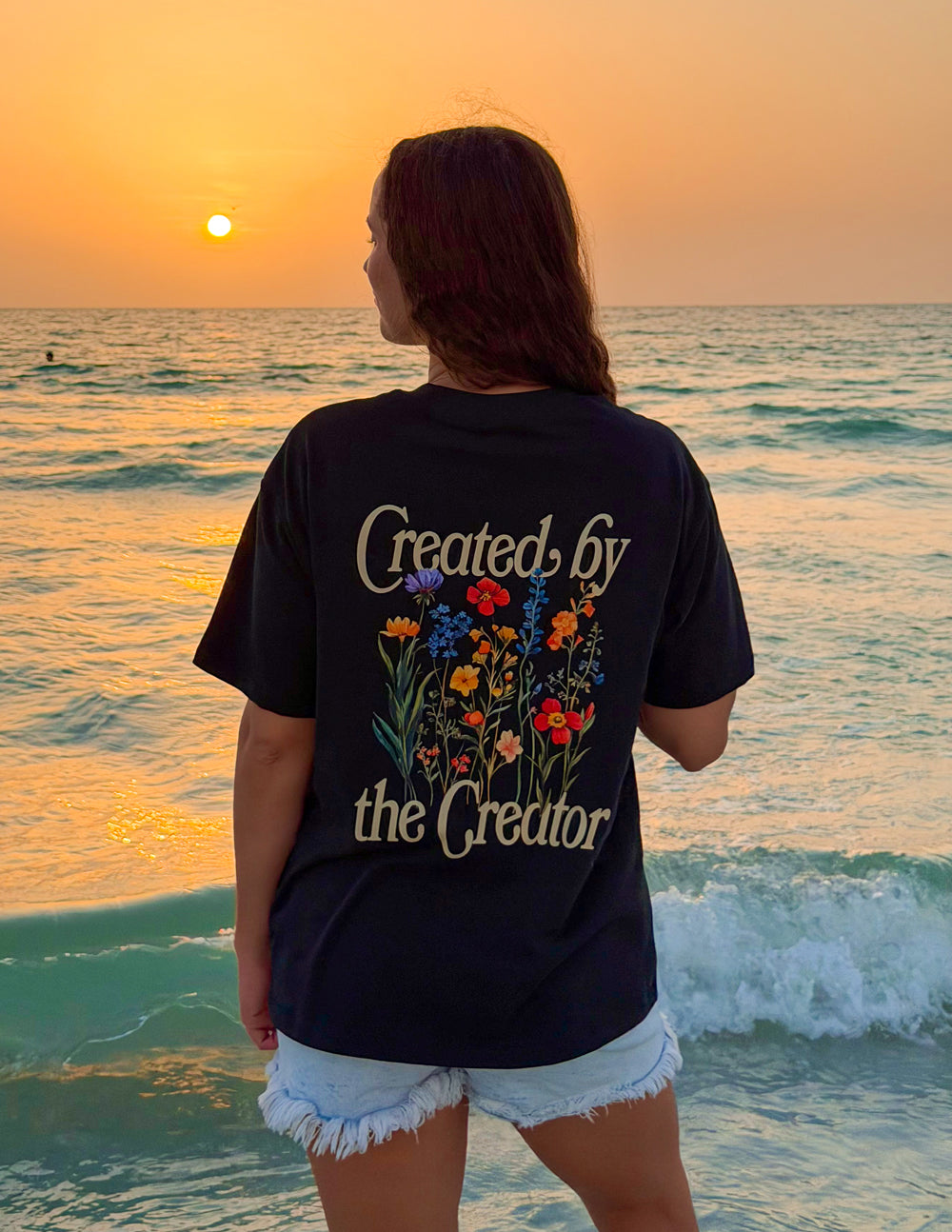 Created by the Creator Midweight Tee - Plum