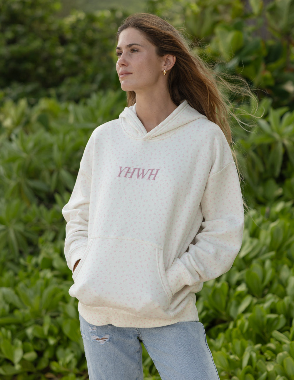 YHWH Allover Floral Unisex Hoodie