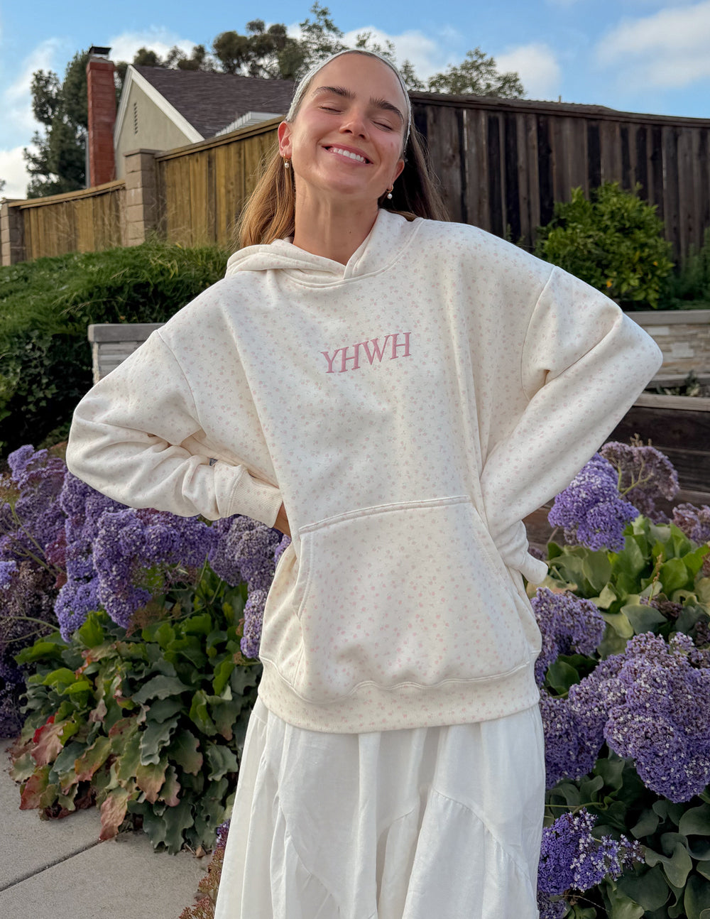 YHWH Allover Floral Unisex Hoodie