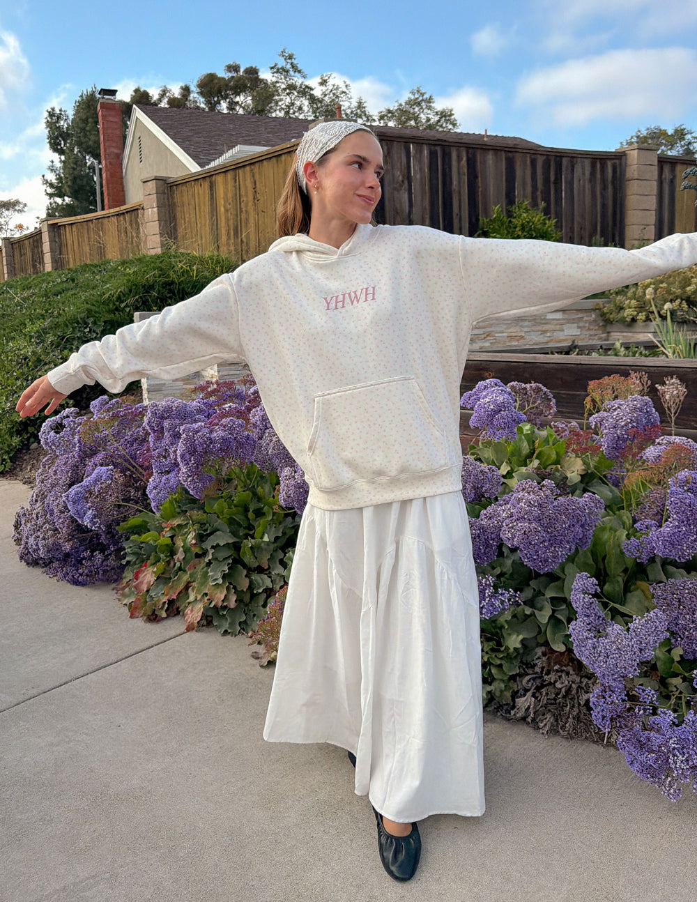 YHWH Allover Floral Unisex Hoodie