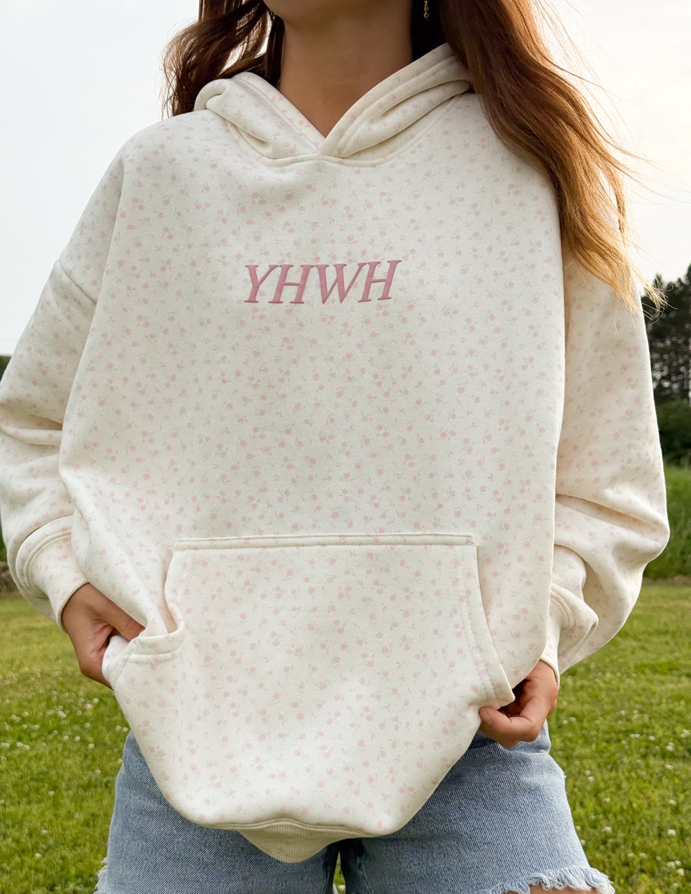 YHWH Allover Floral Unisex Hoodie