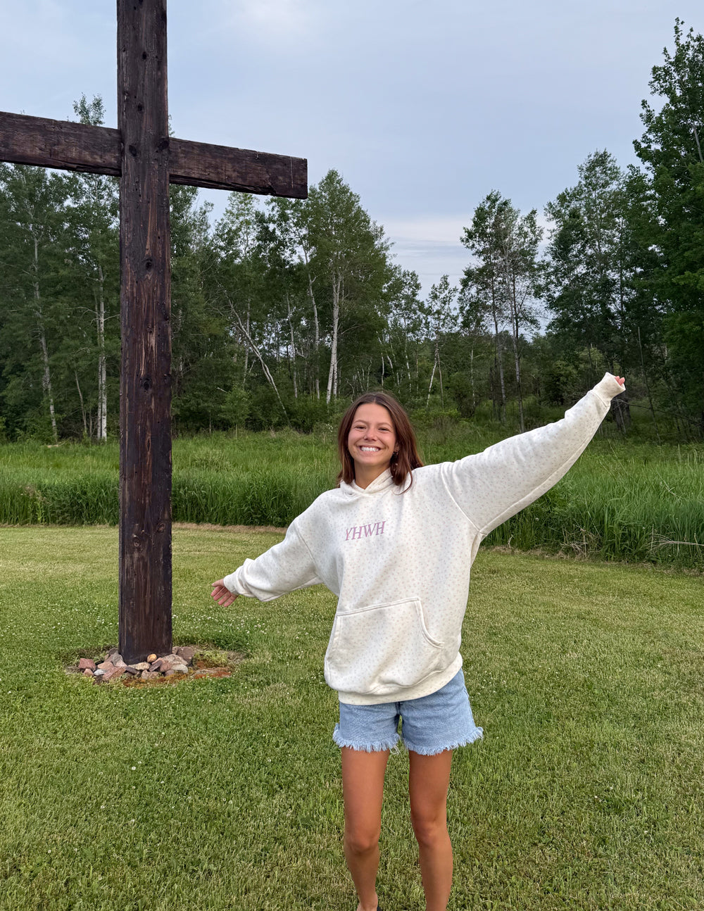 YHWH Allover Floral Unisex Hoodie