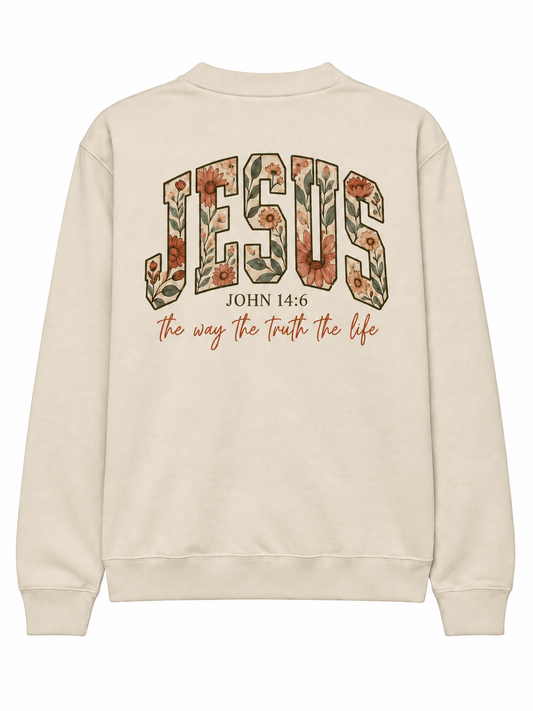Jesus The Way The Truth The Life John 14:6 Crewneck Sweatshirt