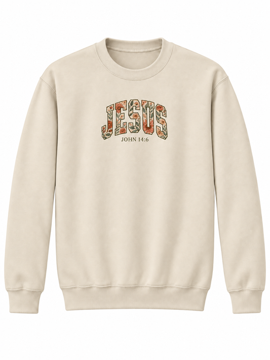 Jesus The Way The Truth The Life John 14:6 Crewneck Sweatshirt